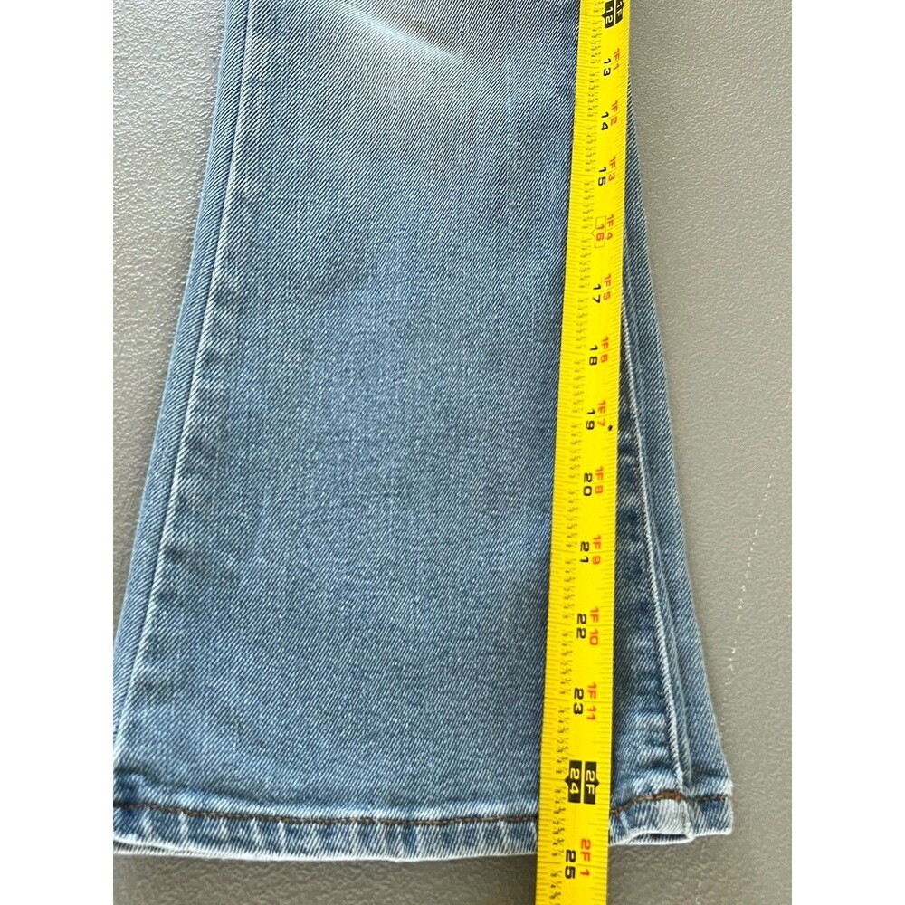 Levi’s 726 Girls High Rise Flare Jeans Light Wash Denim Kids Sz 12 Cowgirl 70’s - Picture 7 of 11
